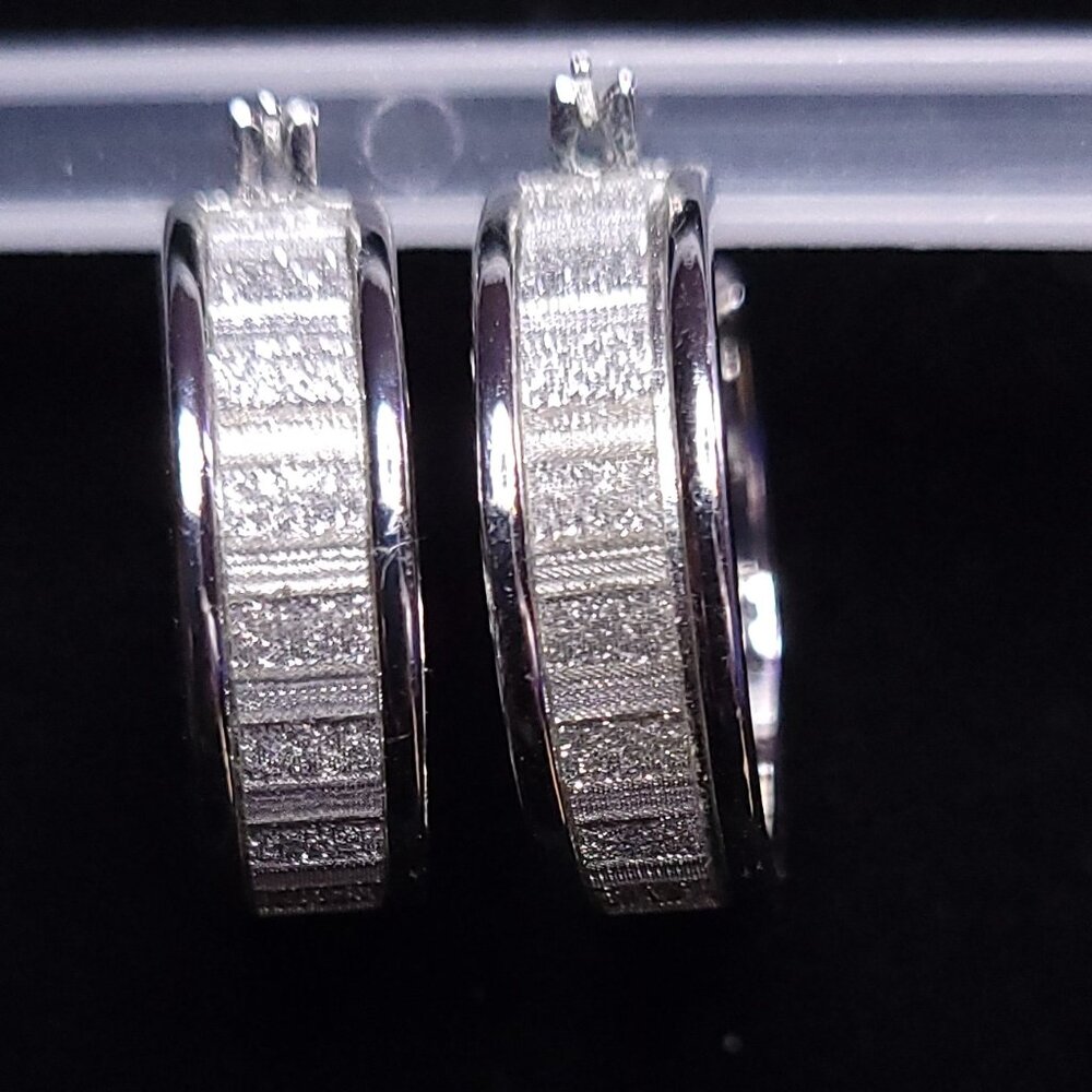 Diamond Dust Hoop Earrings